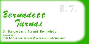 bernadett turnai business card